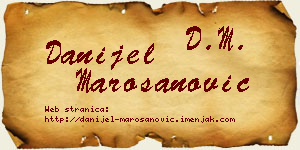 Danijel Marošanović vizit kartica